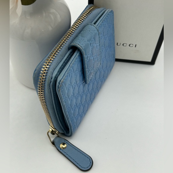 Gucci Micro Guccisima bifold wallet Turqoise! - Picture 7 of 16